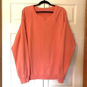 Free People Movement Womens Crew Neck Pullover Coral Size Large